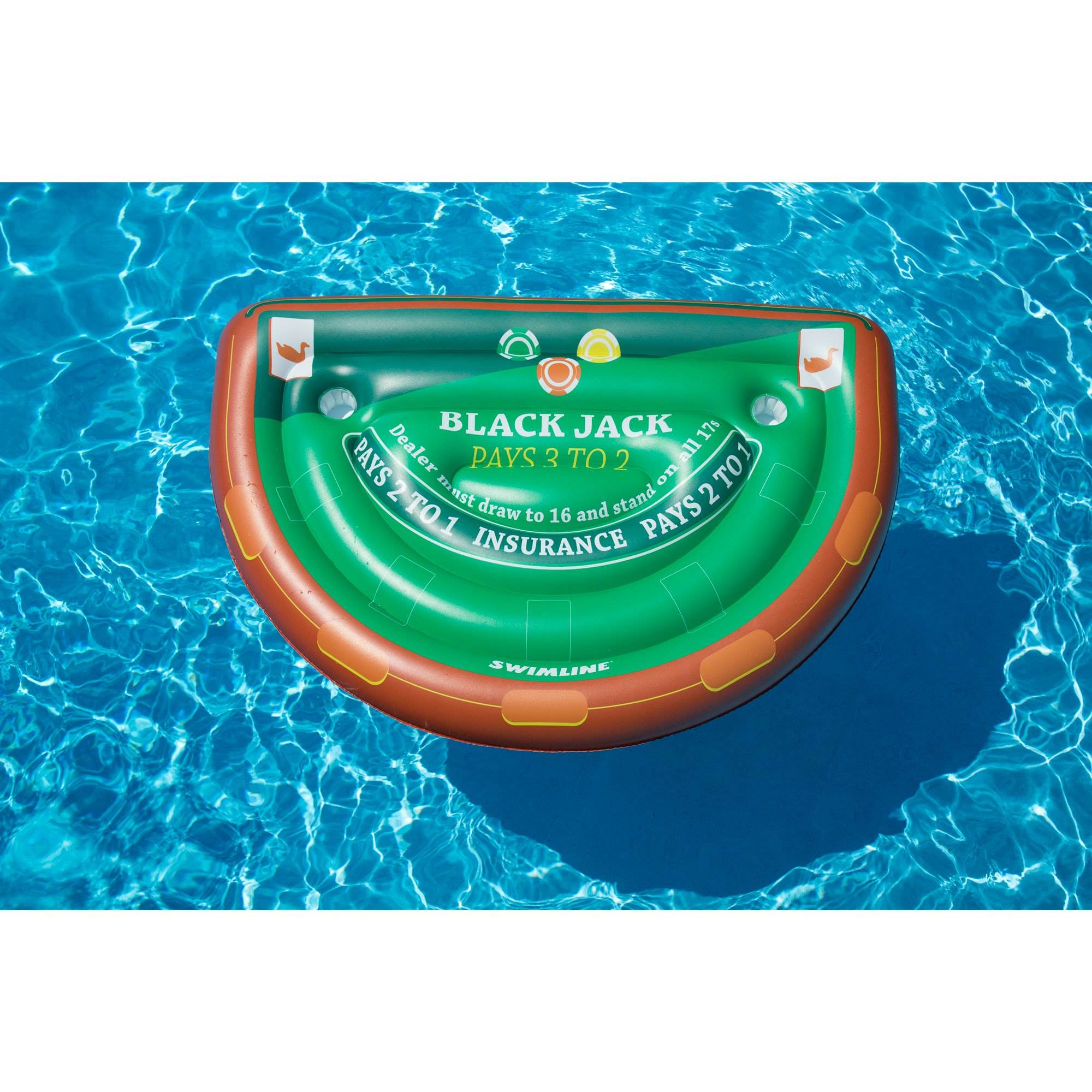 Swimline Giant Inflatable Swimming Pool Blackjack Card Table Float (6 Pack)
