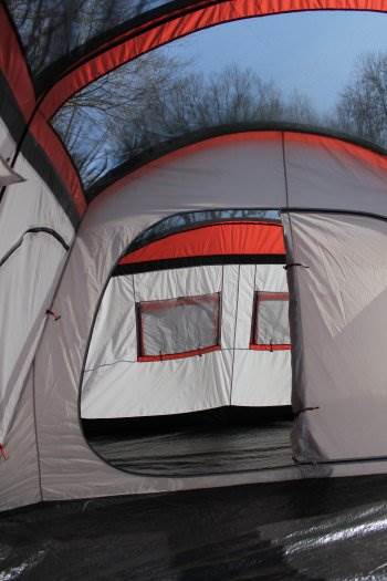 Tahoe Gear Glacier 12-14 Person 3-Season Family Cabin Tent, Red and Gray (2 Pack)