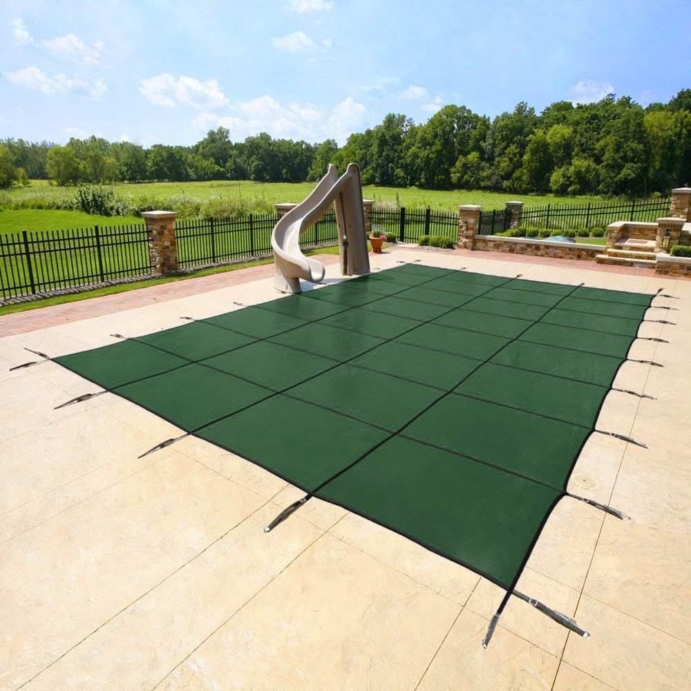 Yard Guard Deck Lock Rectangle Mesh 16x32' Inground Swimming Pool Cover (6 Pack)
