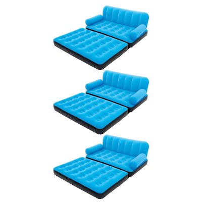 Bestway Multi-Max Inflatable Air Couch or Double Bed with AC Air Pump (3 Pack)