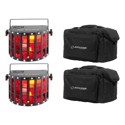 Chauvet DJ Multi-Effect Beam Light w/ Laser & Strobe, LED Light Case (2 Pack)