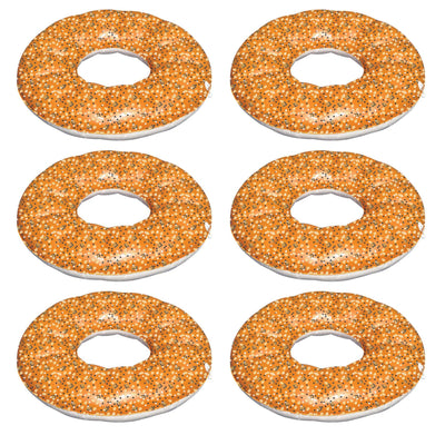 Swimline 48 Inch Inflatable Everything Bagel Swimming Pool Float Tube (6 Pack) - VMInnovations