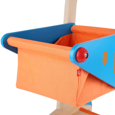 Hape Pretend Play Mini Wooden Kids Supermarket Grocery Shopping Cart (2 Pack)