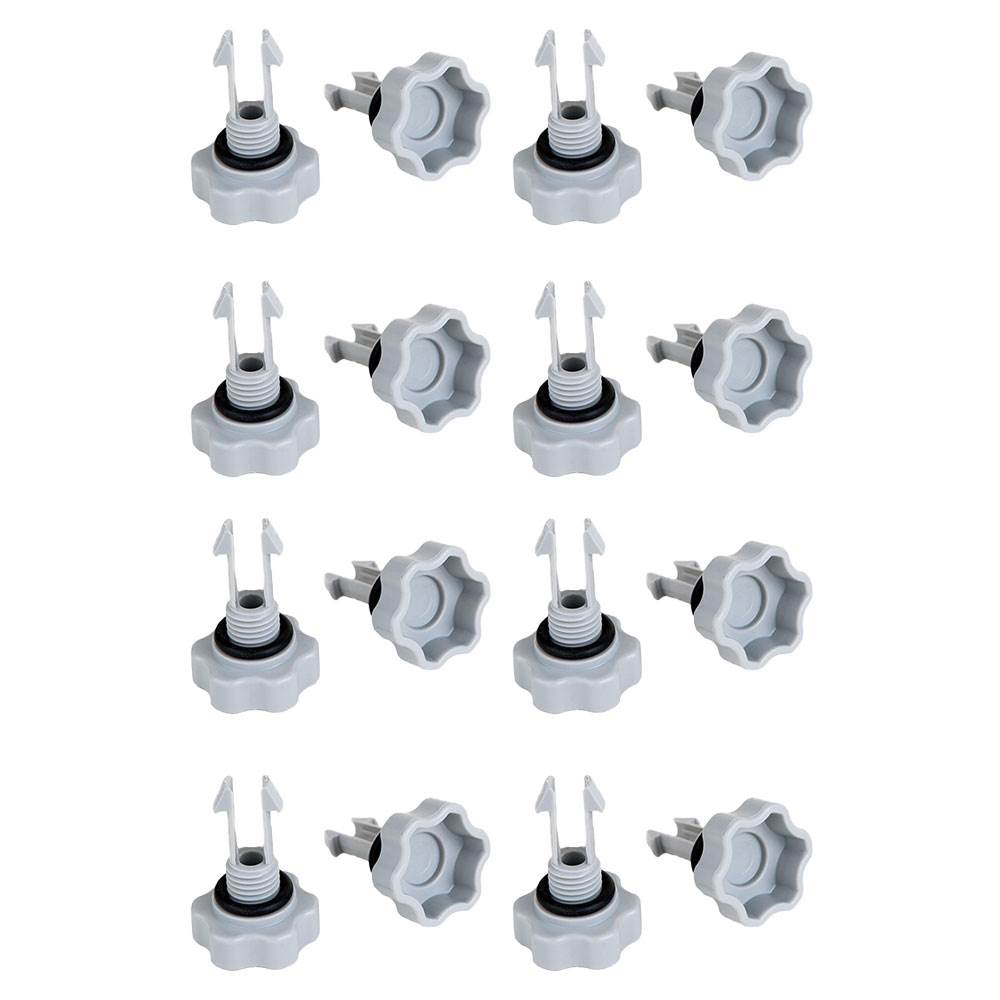 Intex Set of Air Release Valves with O-Rings for Filter Pumps 25002 (8 Pack)