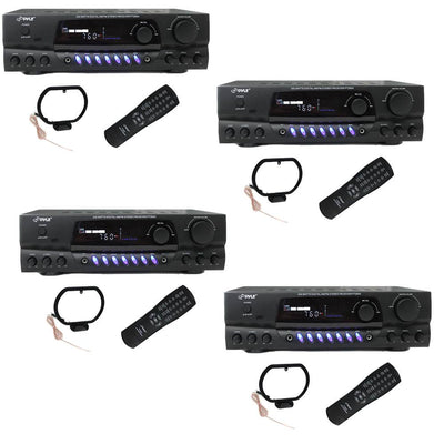 PYLE PRO PT260A 200W Home Digital AM FM Stereo Receiver Theater Audio (4 Pack)