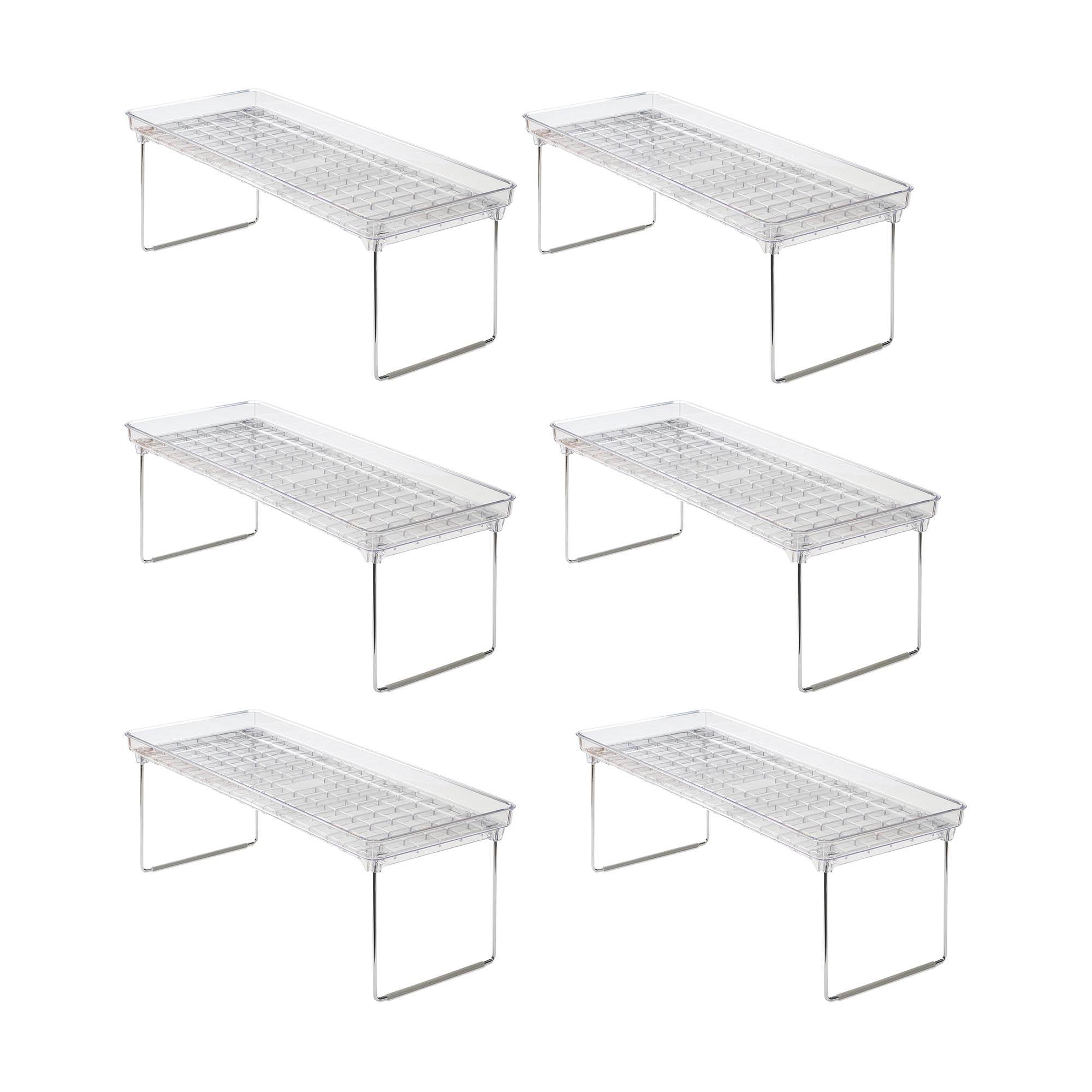 Madesmart Stacking Cabinet Countertop Organizer Storage Rack Shelf (6 Pack)