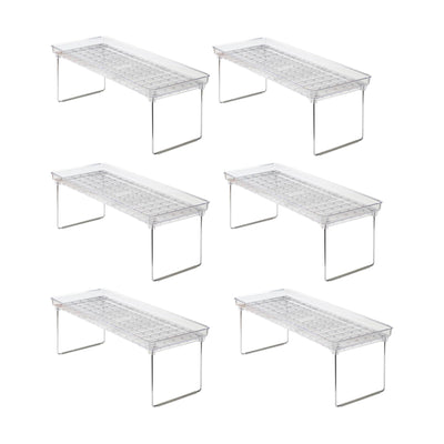 Madesmart Stacking Cabinet Countertop Organizer Storage Rack Shelf (6 Pack)