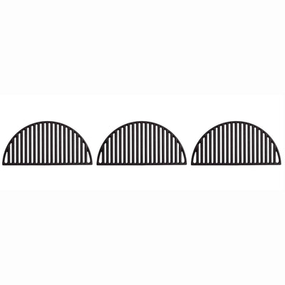 Kamado Joe Big Joe Half Moon Cast Iron Grill Grate Cooking Rack, Black (3 Pack)