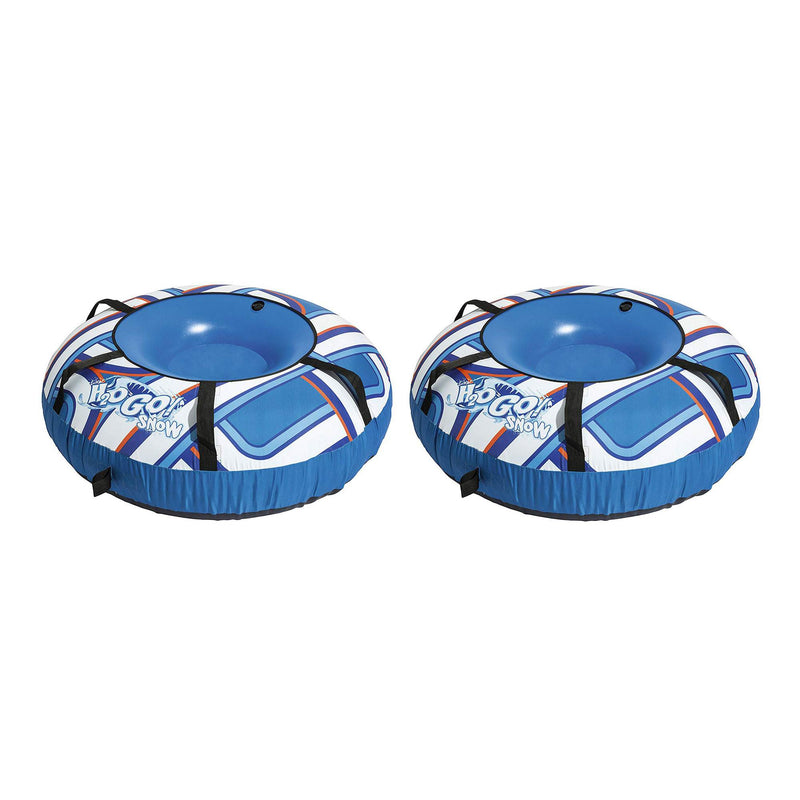 Bestway H2GO Snow Polar Edge Inflatable Kids Snow Tube w/ Fabric Cover (2 Pack)