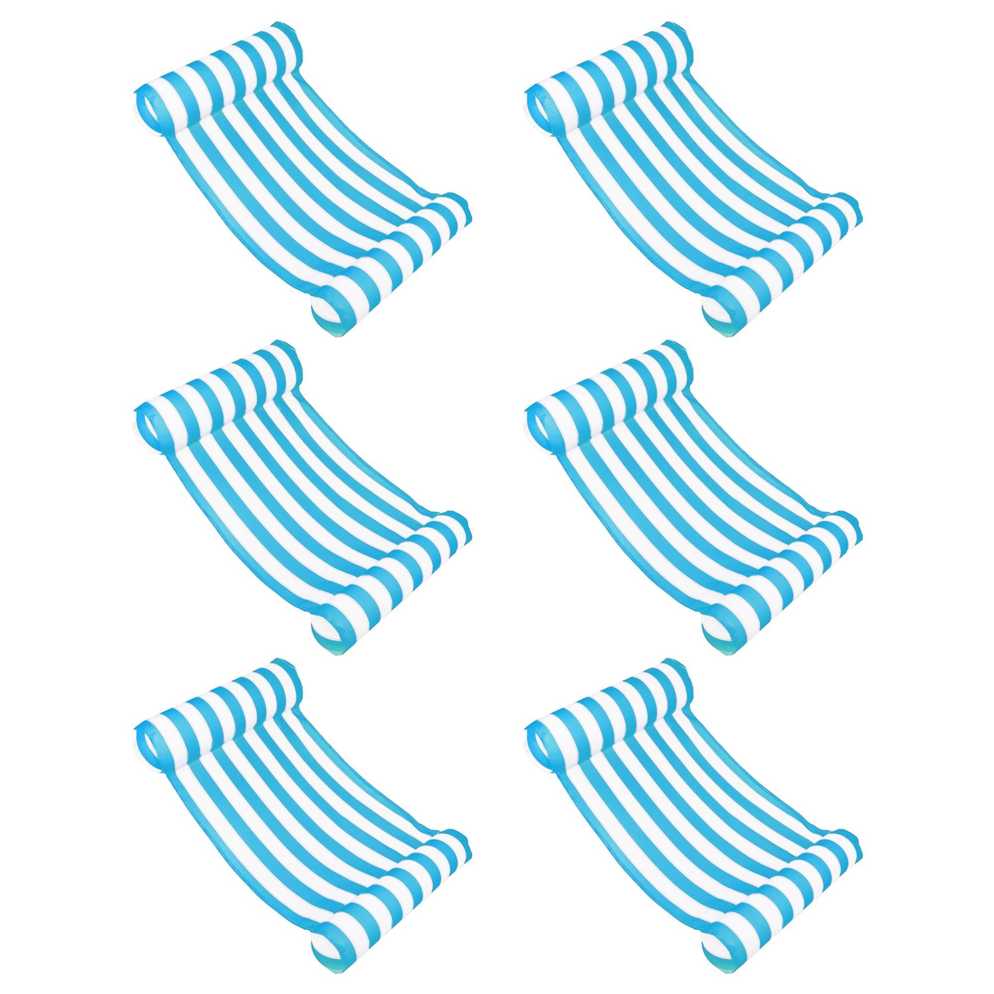 Swimline Swimming Pool Floating Water Hammock Lounge Chair (6 Pack)
