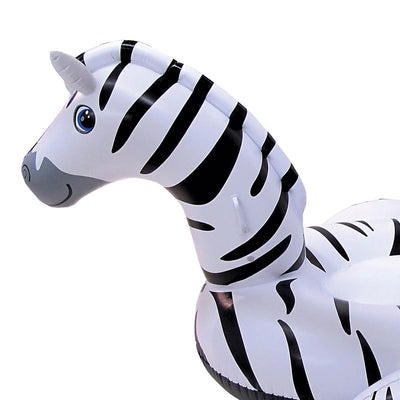 Swimline Zebra 2-Person Ride-On Inflatable Vinyl Swimming Pool Float (2 Pack)