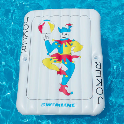 Swimline Joker Playing Card Mattress Inflatable 2 Rider Pool Float (2 Pack)