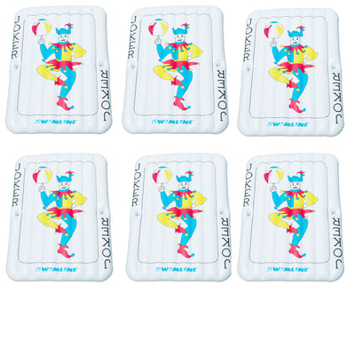 Swimline Joker Playing Card Mattress Inflatable 2 Rider Pool Float  (6 Pack)