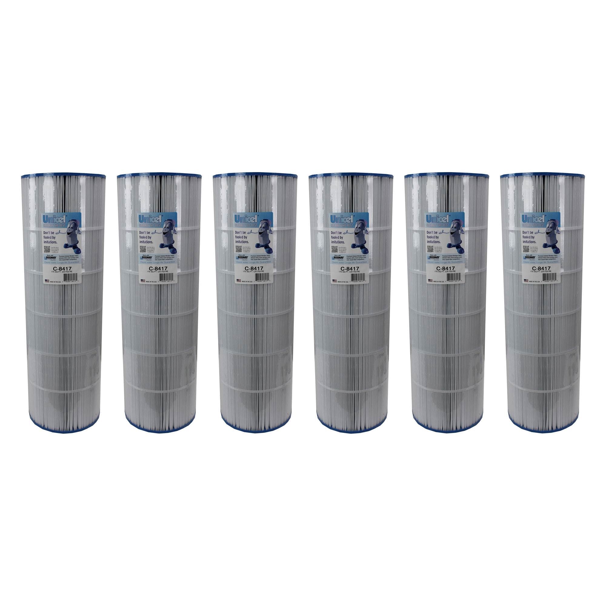 Unicel C-8417 Replacement 175 Sq Ft Pool Filter Cartridge, 202 Pleats, 6 Pack - VMInnovations