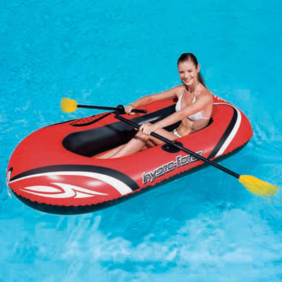 Bestway 77x45 Inches HydroForce Inflatable Raft Set with Oars and Pump (6 Pack)