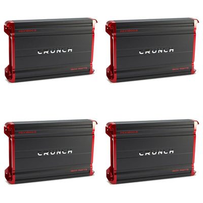 Crunch Powerzone 1800W 2 Channel Car Audio Class A/B MOSFET Amplifier (4 Pack)