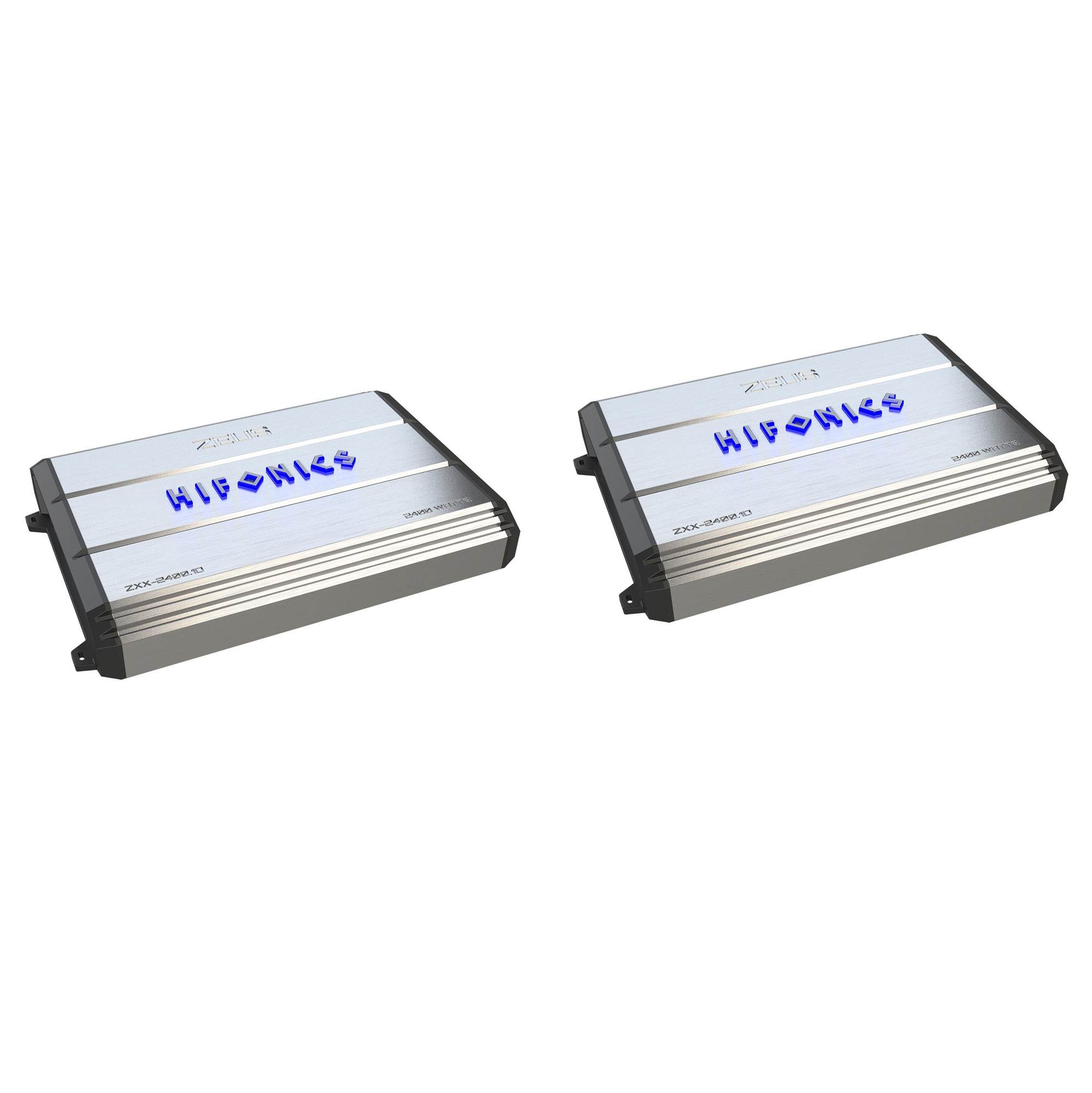 Hifonics Zeus 2400 Watt Max Class D Monoblock Car Audio Amplifier (2 Pack)