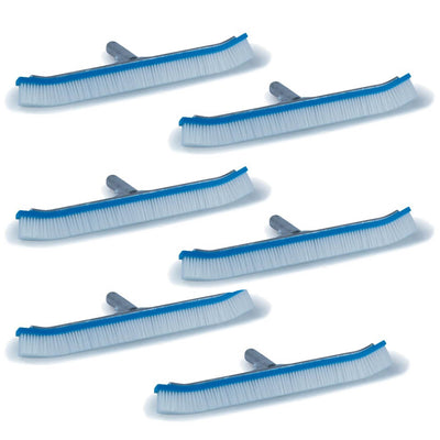 Pentair 18" Curved Swimming Pool Spa Wall Floor Brush w/ Nylon Bristles (6 Pack)