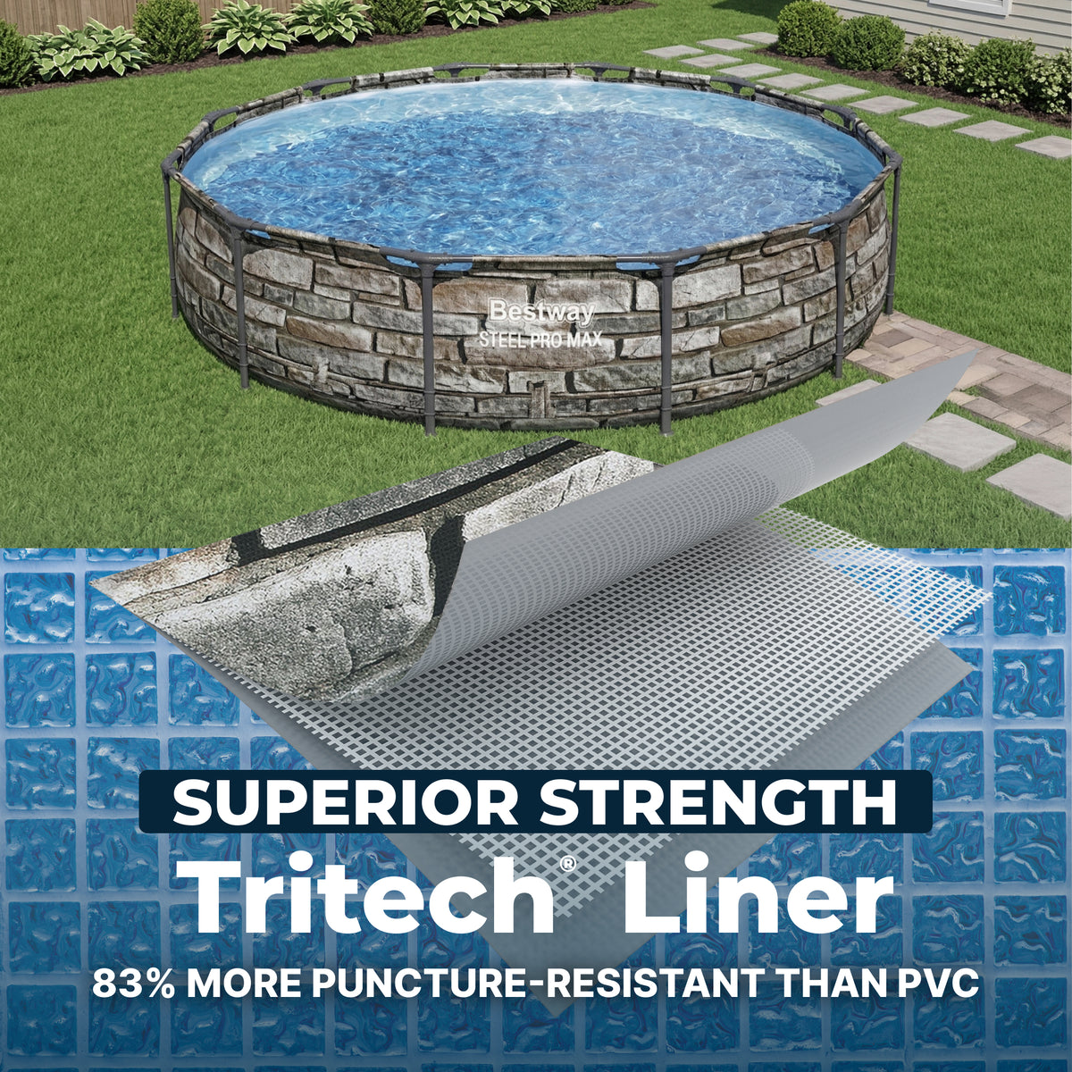 Bestway 56817E 12' x 30" Steel Pro Max Round Above Ground Pool w/ Pump(Open Box)