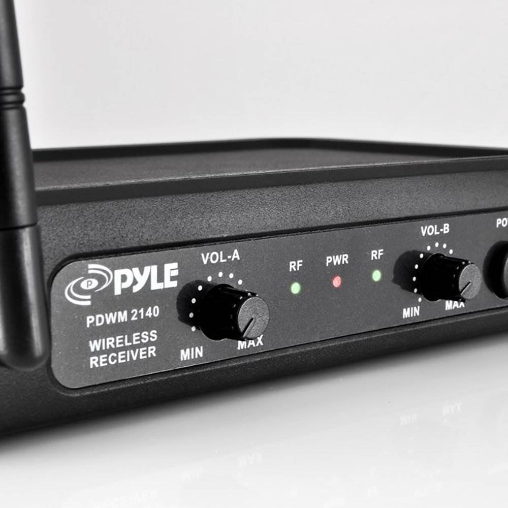 Pyle Pro Bodypacks, Lavaliers, Headsets VHF Wireless Microphone System (4 Pack)