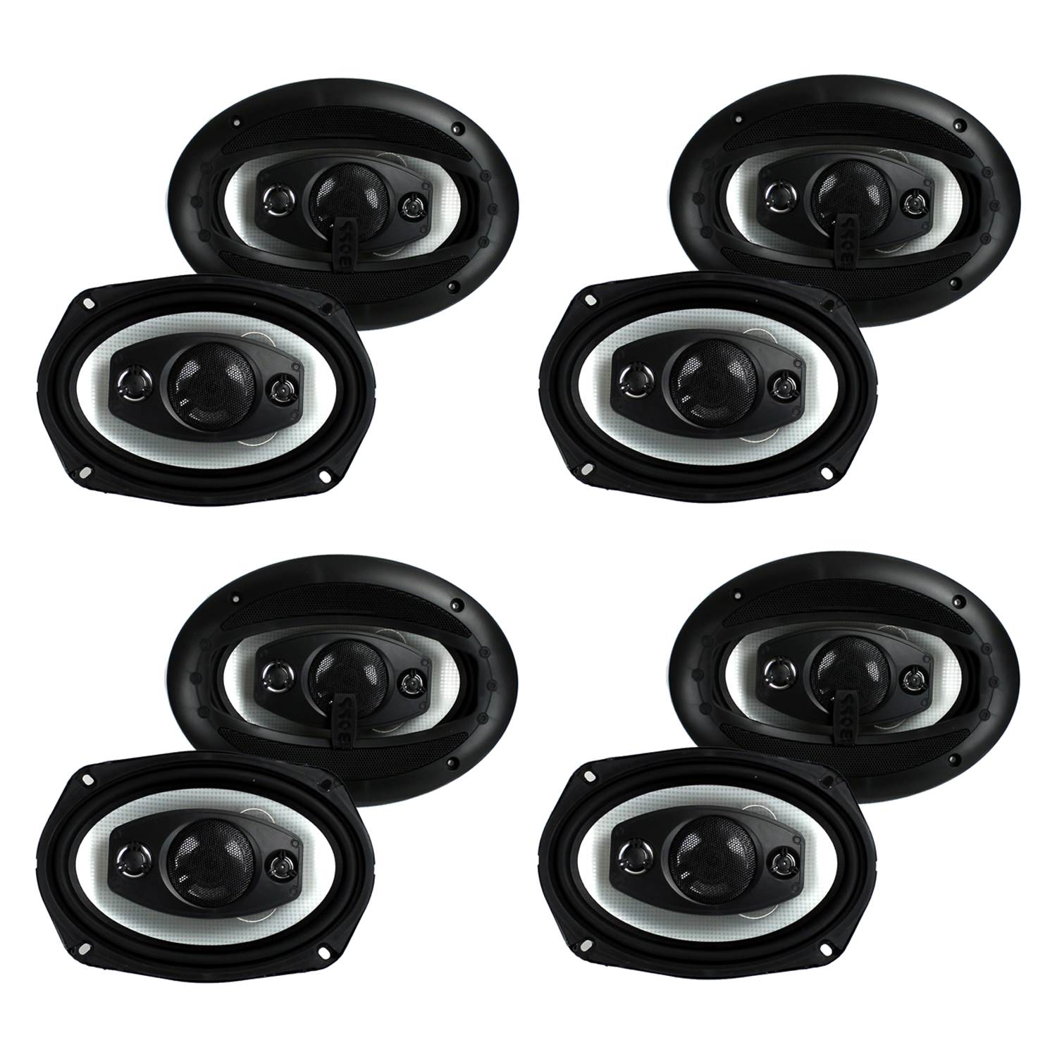 Boss Riot R94 6x9 Inch 500W 4 Way Car Coaxial Audio Speakers Stereo (8 Pack) - VMInnovations