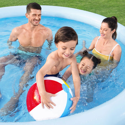 Bestway Fast Set Above Ground Pool, Round Inflatable Ring Top Pool (Open Box) - VMInnovations
