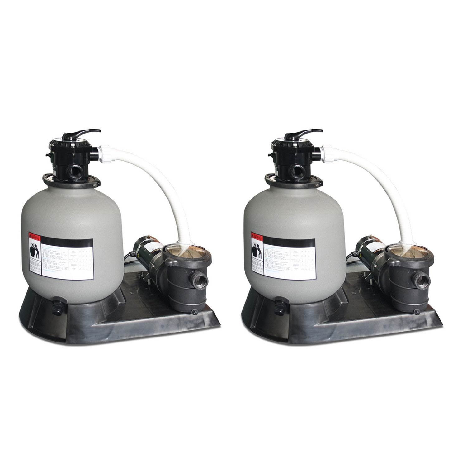 Sand Master 16" Above Ground Swimming Pool Pump for Intex 2400 GPH (2 Pack)