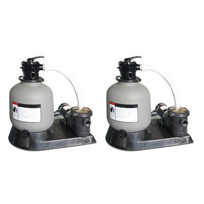 Sand Master 16" Above Ground Swimming Pool Pump for Intex 2400 GPH (2 Pack)