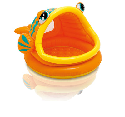 Intex Sun+Shade Inflatable Lazy Fish Baby Toddler Swimming Splash Pool (6 Pack)