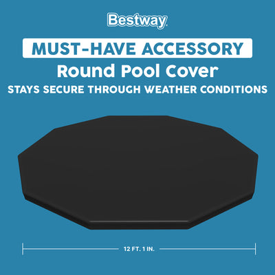 Bestway 12Ft Pool Cover w/ Drain Holes for Above Ground Pools (Open Box)