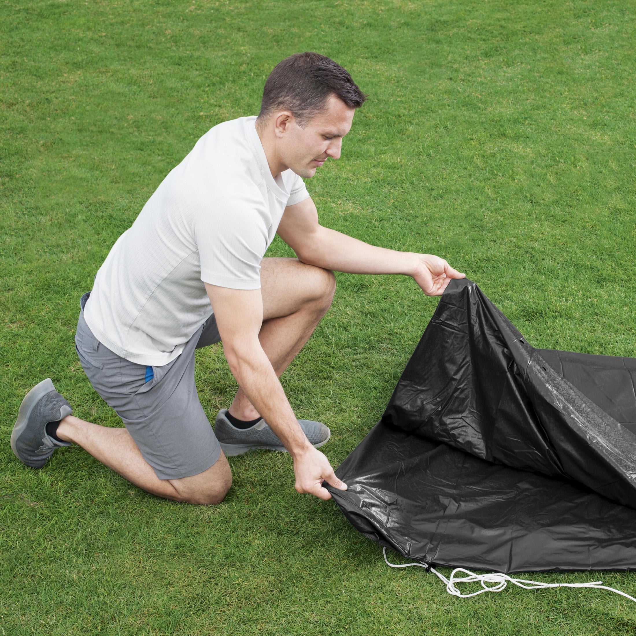 Bestway 12Ft Pool Cover w/ Drain Holes for Above Ground Pools (Open Box)