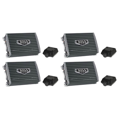Boss Armor AR1200.2 1200 Watt 2-Channel Car Audio Amplifier with Remote (4 Pack)