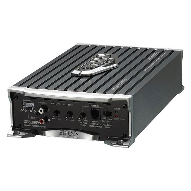 Boss Armor AR1200.2 1200 Watt 2-Channel Car Audio Amplifier with Remote (4 Pack)