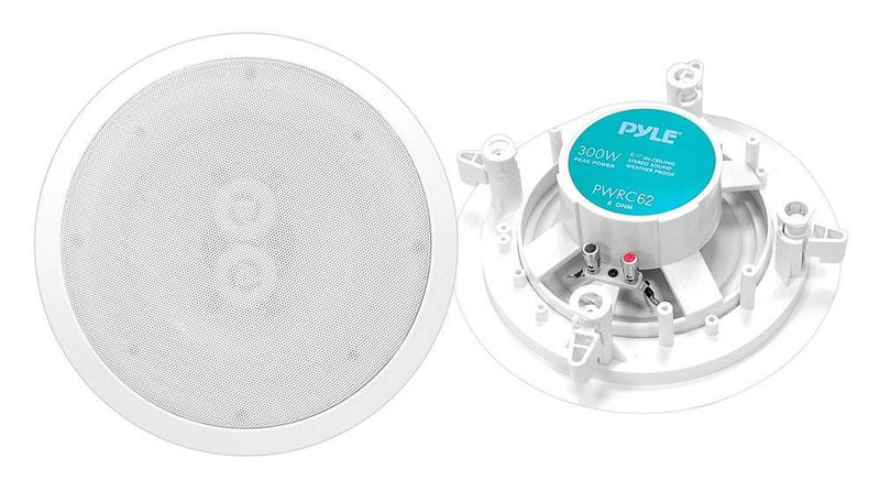 Pyle 6.5 Inch 300W Home Audio In Ceiling or Outdoor Speaker Waterproof (4 Pack)