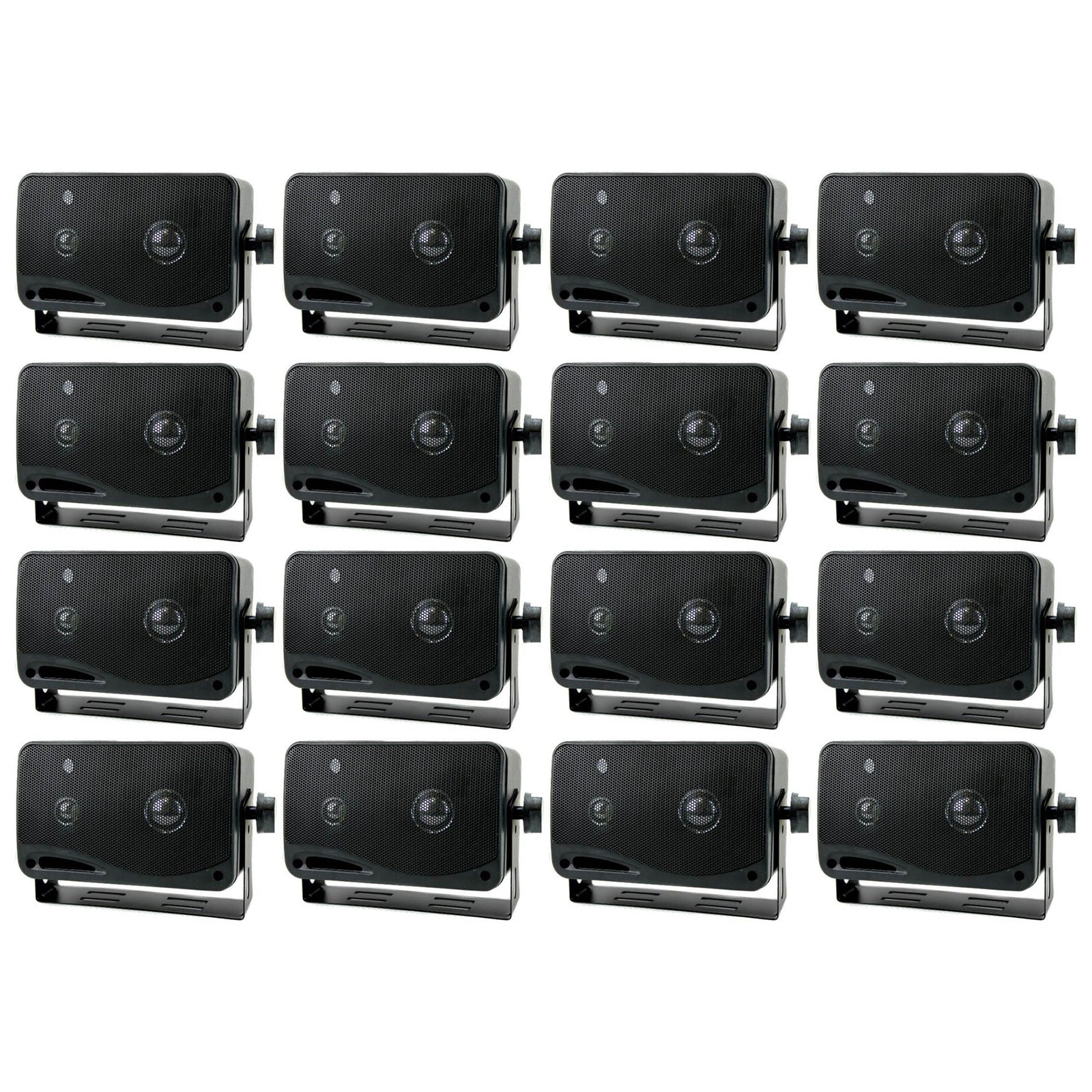 PYRAMID 2022SX 3.75" 200W 3-Way Car Audio Box Car/Inside Home Speakers (8 Pack) - VMInnovations