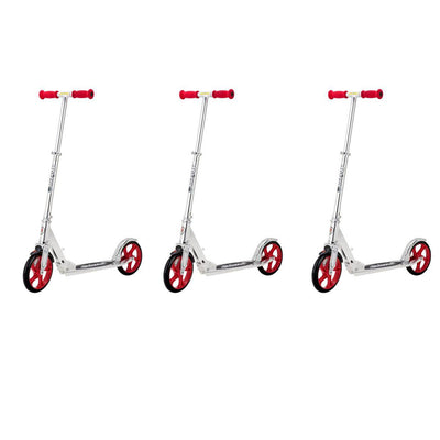 Razor A5 Lux Kids/Boys Durable High Performance Kick Scooter, Red (3 Pack)