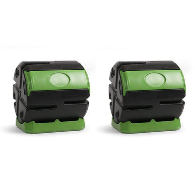 FCMP Outdoor HOTFROG 37 Gallon Chamber Rolling Compost Tumbler Bin (2 Pack)
