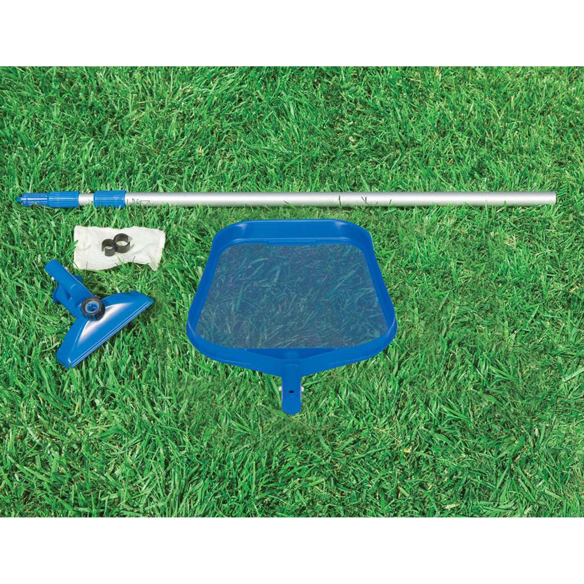 Intex Cleaning Maintenance Swimming Pool Kit w/ Vacuum Skimmer & Pole (6 Pack)