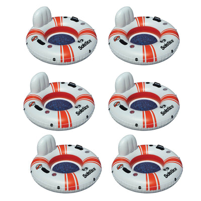 Swimline Super Chill Vinyl with Nylon Mesh Single Seat Tube Pool Float (6 Pack)