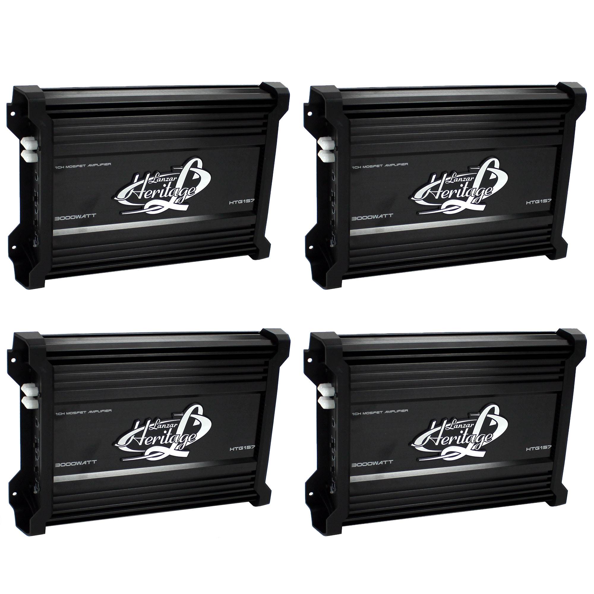 Lanzar 3000W Mono MOSFET Car Audio Power Amplifier Amp Stereo 2 Ohm (4 Pack) - VMInnovations