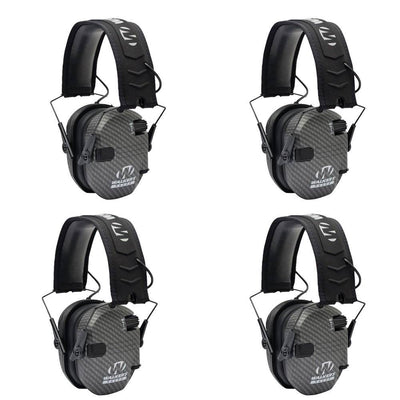 Walkers Razor Slim Shooter Hearing Protection Ear Muffs, Punisher Black (3 Pack)