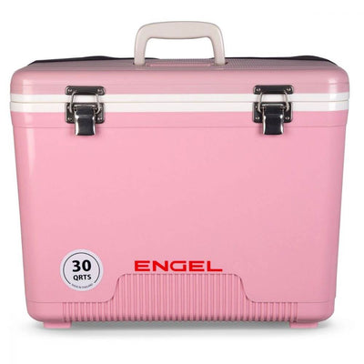 Engel Coolers 30 Quart 48 Can Lightweight Insulated Cooler Drybox, Pink (4 Pack)