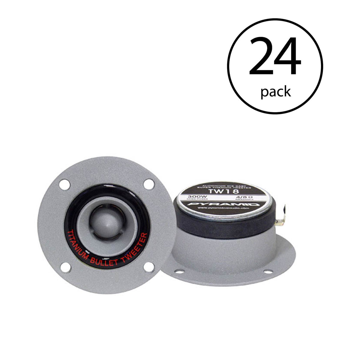 Pyramid 300 Watt 3.25" Super Car Audio Aluminum Tweeters Horn Bullet (24 Pack) - VMInnovations