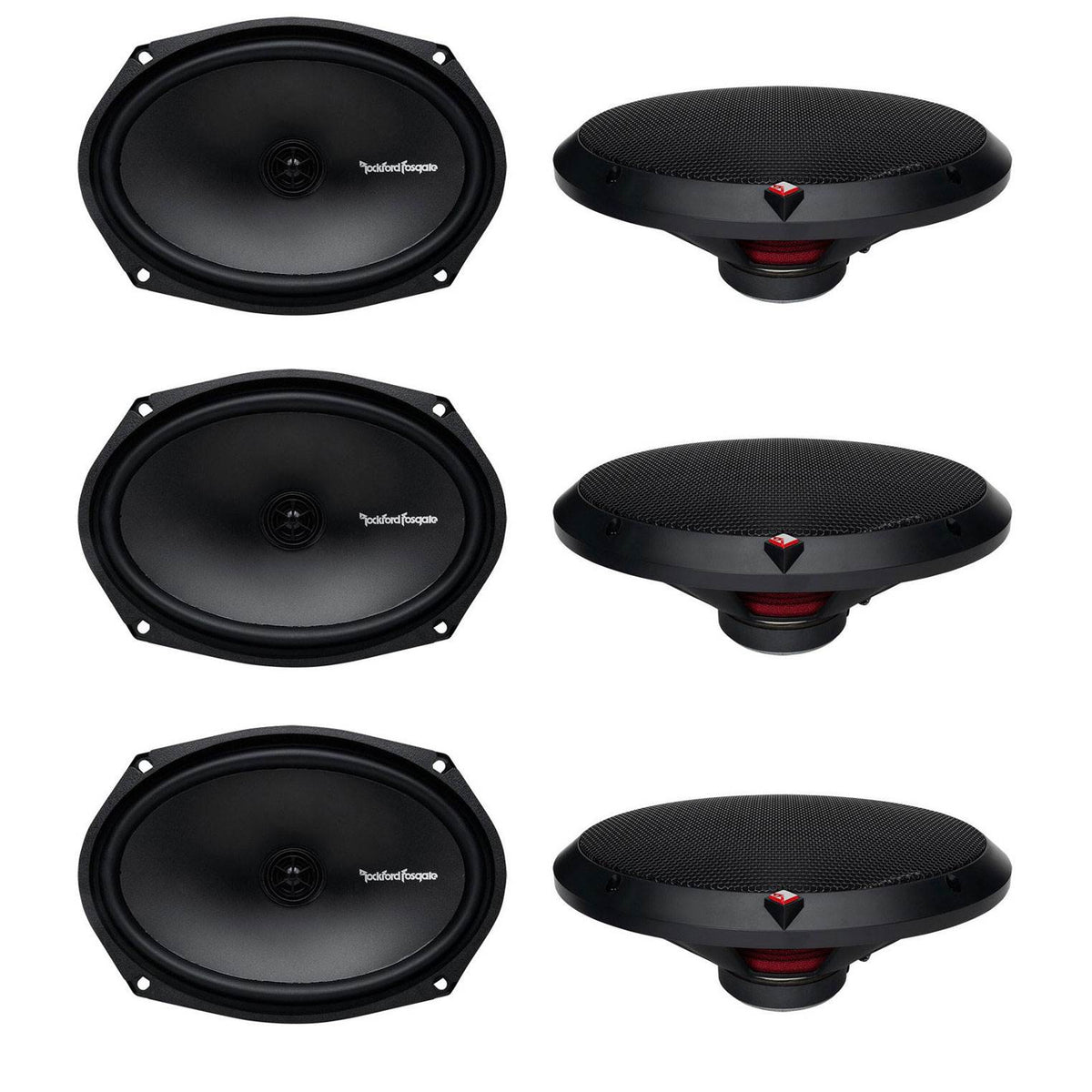 Rockford Fosgate 6x9" 130W 2 Way Car Coaxial Speakers Audio Stereo (6 Pack)