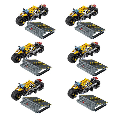 LEGO Technic Stunt Bike Racing Motorcycle 140 Piece Toy Building Kit (6 Pack)