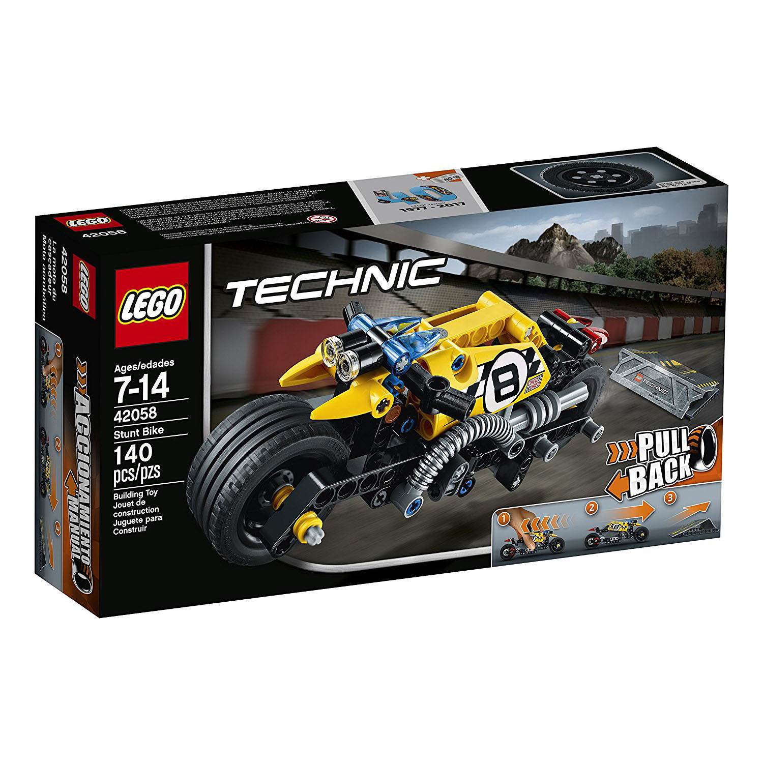 LEGO Technic Stunt Bike Racing Motorcycle 140 Piece Toy Building Kit (6 Pack)