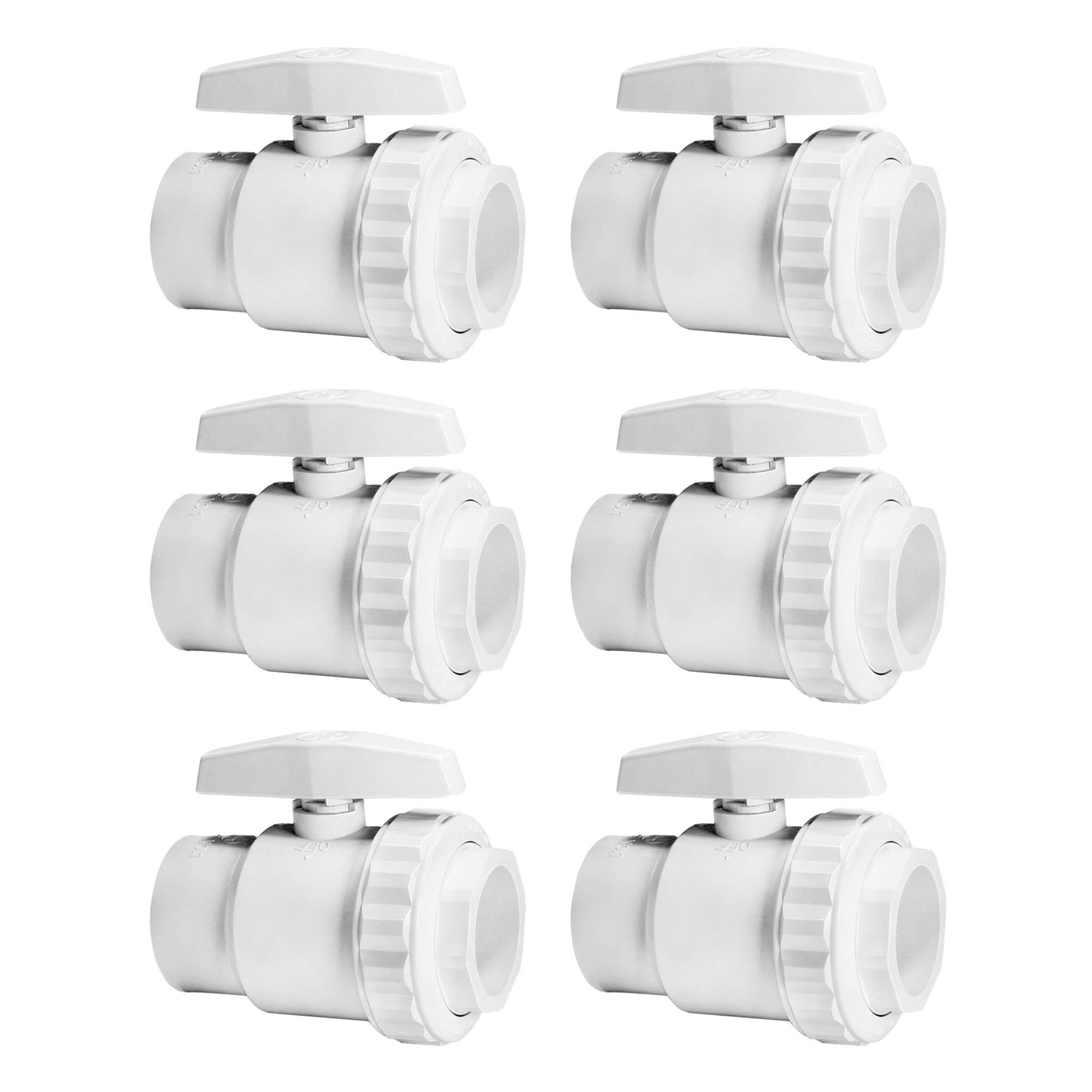 Hayward Swimming Pool Trimline PVC 2-Way 1-1/2" SKT Pipe Ball Valve (6 Pack) - VMInnovations