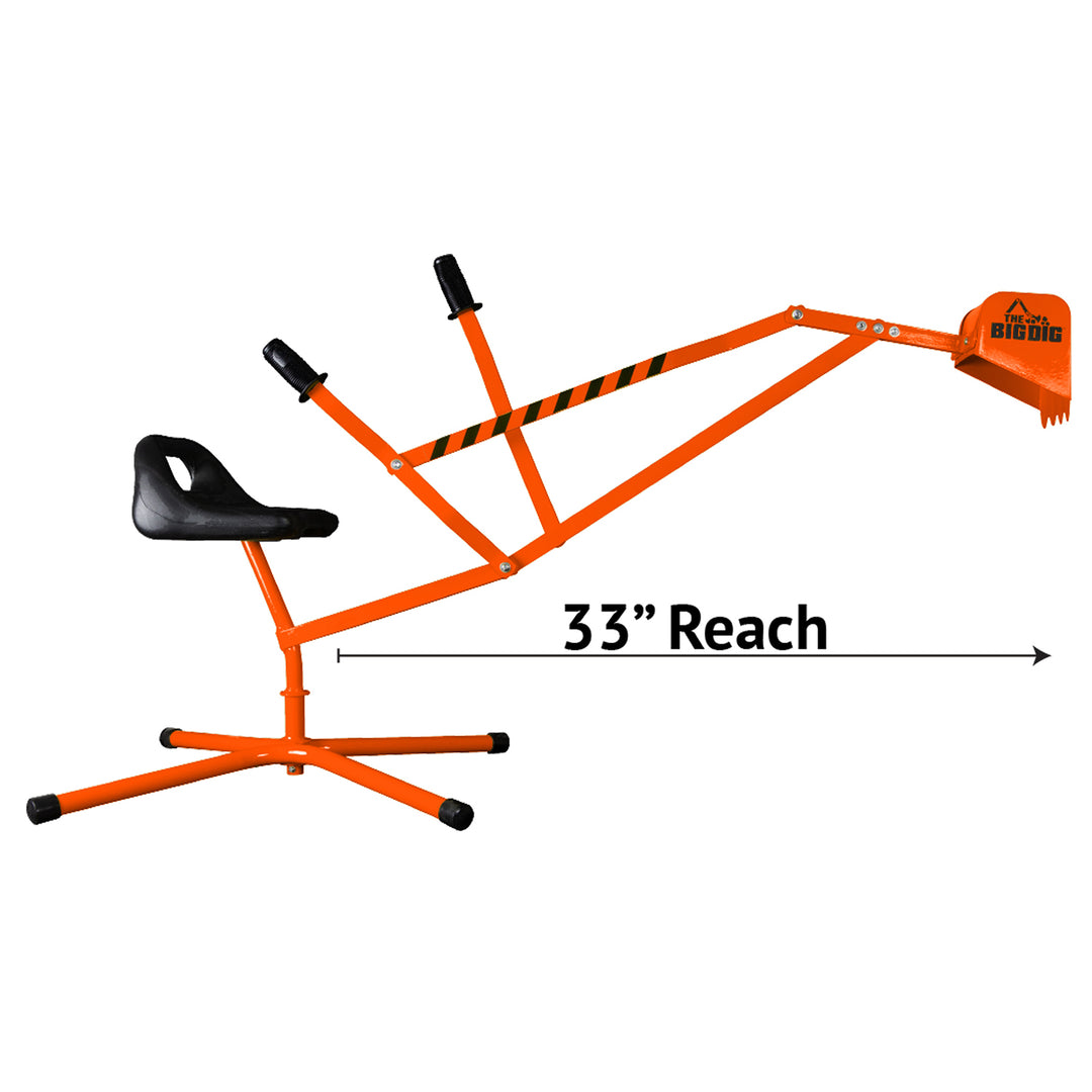 Big Dig Sandbox Digger Excavator w/ 360 Degree Rotation, Orange (Open Box)