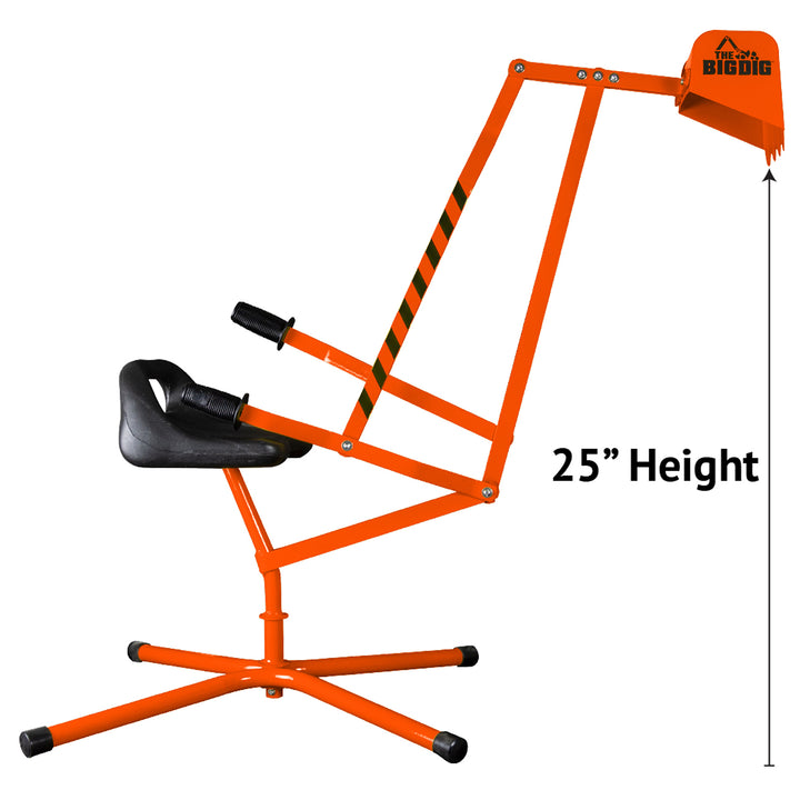 Big Dig Sandbox Digger Excavator w/ 360 Degree Rotation, Orange (Used) - VMInnovations