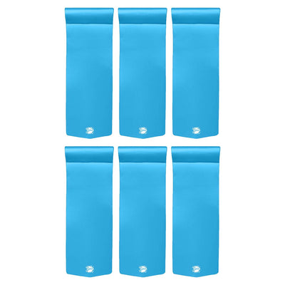 TRC Recreation Splash 70 Inch Foam Raft Lounger Pool Lake Float, Blue (6 Pack)